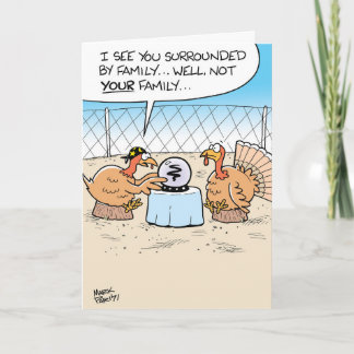 Turkey Fortune Teller Erntedank Karte