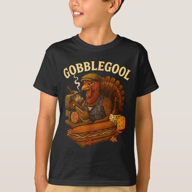 Turkey Gabagool Gobbol Funny Italian Food  T-Shirt (Vorderseite)