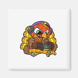 Turkey Gamer Funny Erntedank Coole Videospiele G Magnet