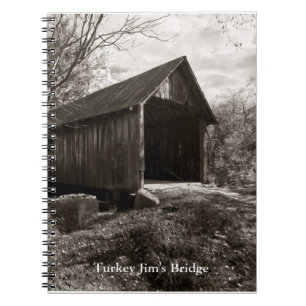 Turkey Jim;s Covered Bridge Spiral Notebook Notizblock