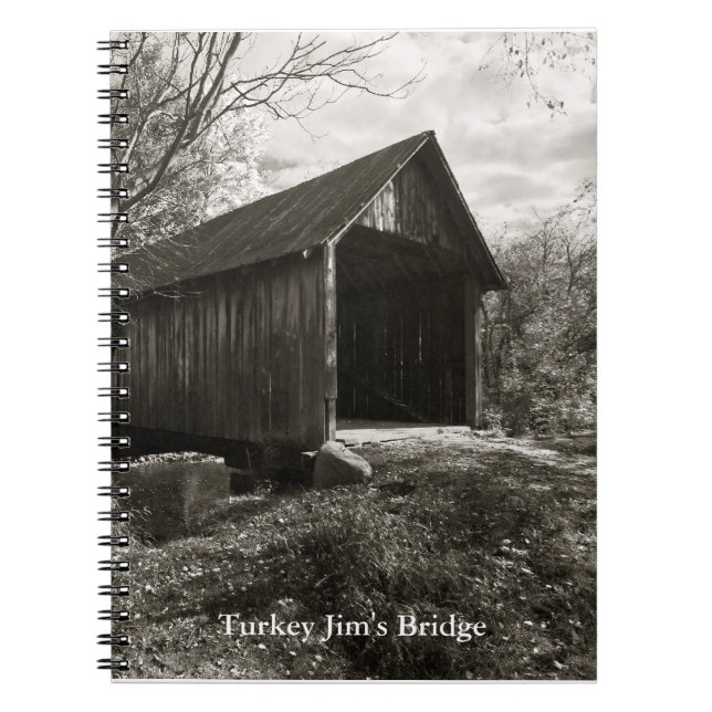 Turkey Jim;s Covered Bridge Spiral Notebook Notizblock (Vorderseite)