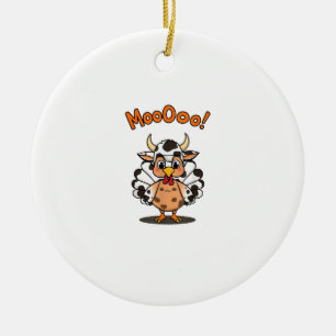 Turkey Moo Cow Kostüm Niedlicher Erntedank Funny T Keramik Ornament