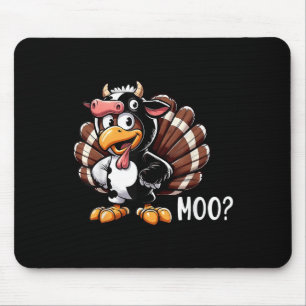 Turkey Moo Cow Kostüm Sonniger Erntedank _1 Mousepad