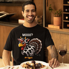 Turkey Moo Funny Thanksgiving T-Shirt