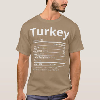 Turkey Nutritions Facts Family Funny Erntedank C T-Shirt