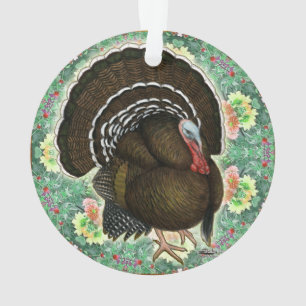 Turkey On the Greens Ornament