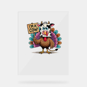 Turkey Paper Bag Moo Ich bin eine Kuh-Erntedank Fa Acrylschild