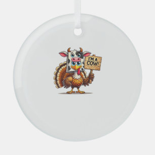 Turkey Paper Bag Moo Ich bin eine Kuh-Erntedank Fa Ornament Aus Glas