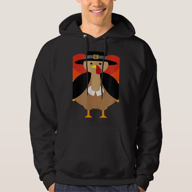 Turkey Pilgrim Cute Thanksgiving Essential Hoodie (Vorderseite)