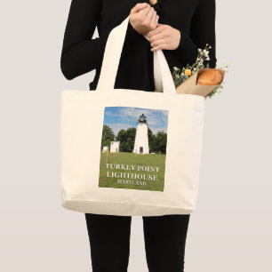 Turkey Point Lighthouse, Maryland Jumbo Tote Bag Stoffbeutel