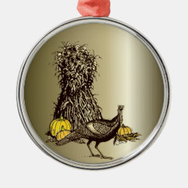 Turkey Pumpkin Silbernes Ornament