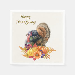 Turkey Pumpkins Erntedank Napkin Serviette