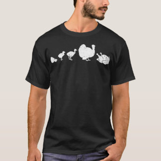Turkey Roasted Evolution Fun Humor Funny Thanksgiv T-Shirt