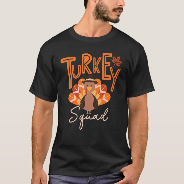 Turkey Squad  Thanksgiving Day Run Pilgrim T-Shirt (Vorderseite)