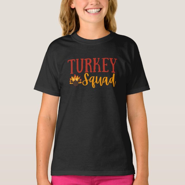 Turkey Squad Thanksgivng T-Shirt (Vorderseite)