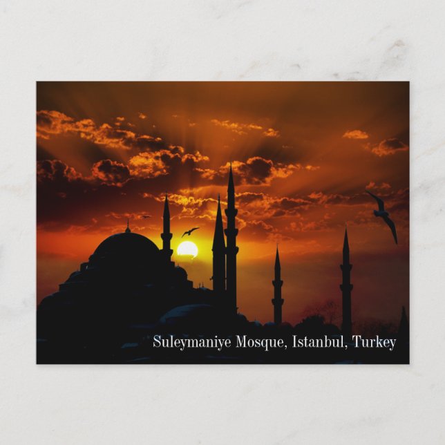 Turkey Suleymaniye Mosque Postcard Postkarte (Vorderseite)