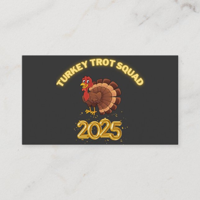 Turkey Trot Squad 2025 Visitenkarte (Vorderseite)