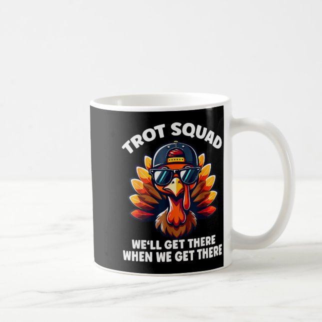 Turkey Trot Squad Funny Thanksgiving Running Costu Kaffeetasse (Rechts)
