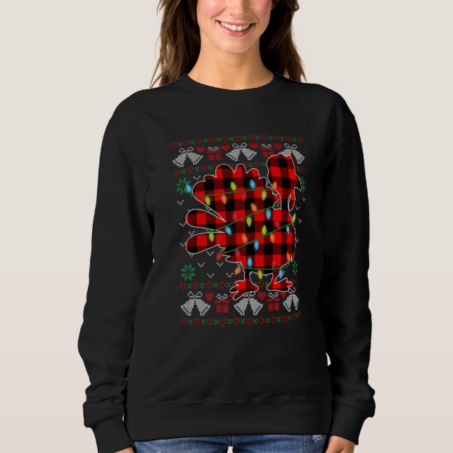Turkey   Xmas Lights Ugly Christmas Sweater Sweatshirt (Vorderseite)