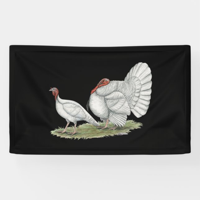 Turkeys White Holland Banner (Horizontal)