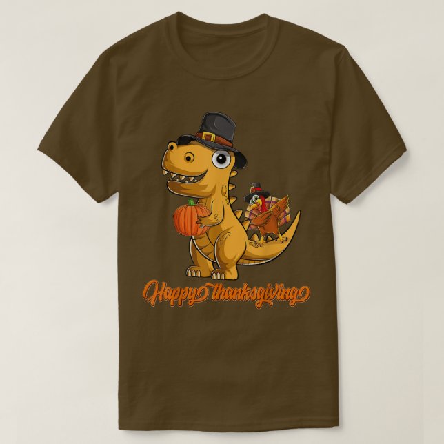 Turkeysaurus Tre Turkey Dino Kleinkind Boy Happy T T-Shirt (Design vorne)