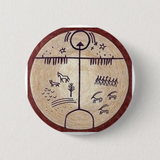Turkic Shaman-Trommel Button