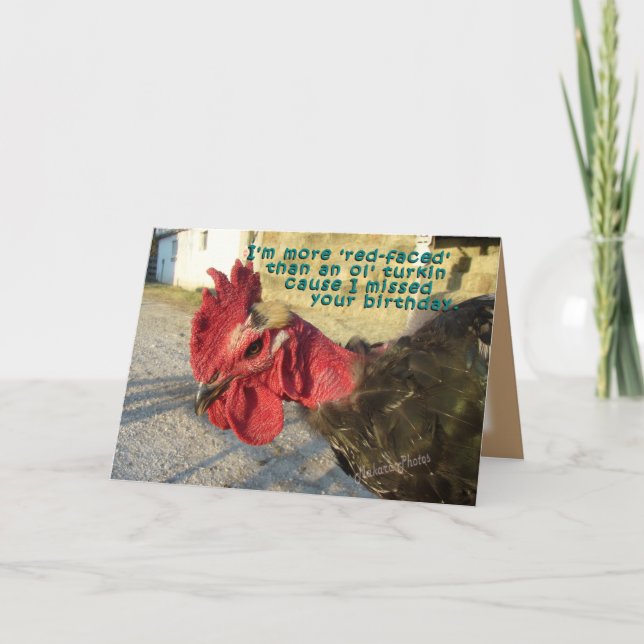 Turkin Belated Bday - anpassen Karte (Vorderseite)