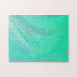 Türkis Abstrakt Brush Strokes Gradient Ombre Puzzle