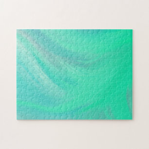 Türkis Abstrakt Brush Strokes Gradient Ombre Puzzle