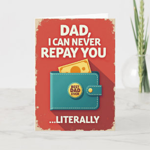 Türkis Accessoire Papa Karte