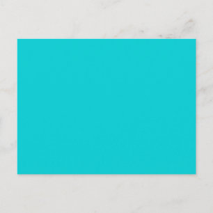 Türkis Aqua Blue Solid Trend Farbe Hintergrund Postkarte