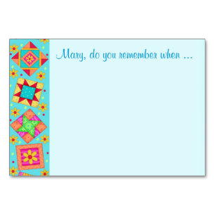 Türkis Aqua Blue UAWG Custom Tischnummer