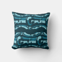 Türkis Aqua Fett Horizontale Formen auf dunklen Aq