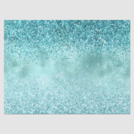 Türkis Aqua Gold Glam Glitzer Seidenpapier