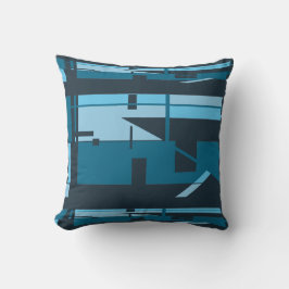 Türkis Aqua Navy Südwestlich Art inspiriert Mosaik Kissen