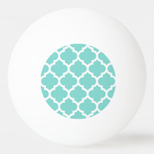 Türkis Aqua Welch marokkanisches Quatrefolienmuste Tischtennisball