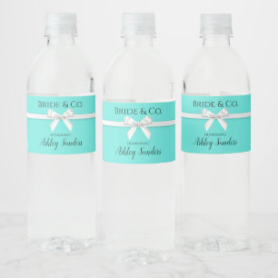 Türkis / Aquamarine Wasserflaschen Wasserflaschenetikett