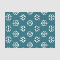 Türkis-aquamarines und weißes Schneeflocke-Muster
