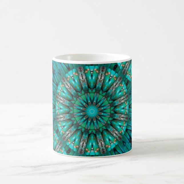 Türkis Art 1-2 Optionen Kaffeetasse (Mittel)