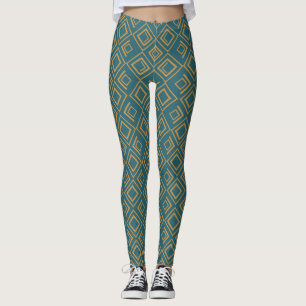 Türkis Art Déco Leggings