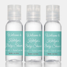 Türkis Baby Shower Hand Sanitizer