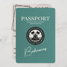 Türkis Bahamas Passport Save the Date