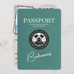 Türkis Bahamas Passport Save the Date