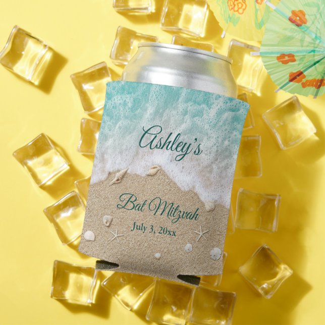 Türkis Beach Waves Bat Mitzvah Cooler Dosenkühler (In Situ Sommer)