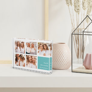 Türkis   Best Friends Forever Collage Fotoblock