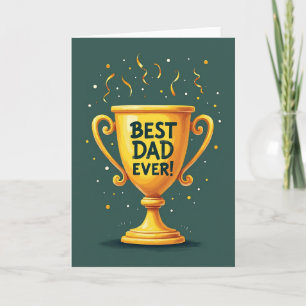 Türkis Beste Papa-Trophäe Karte