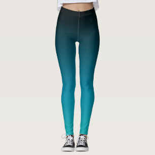 Türkis bis Schwarz Ombre Leggings
