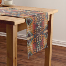 Türkis Blau Dunkelrot Beige Braun Orange Stammesku