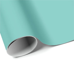 Türkis Blau Einfarbig Geschenkpapier