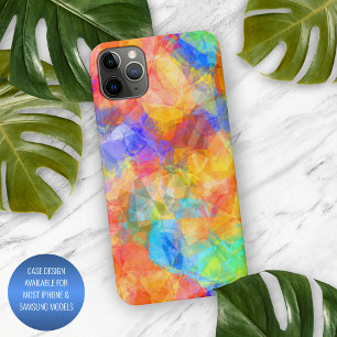 Türkis Blau Lila Rosa Orange Polygon-Kunst iPhone 16 Pro Max Hülle